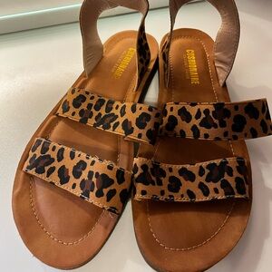 Leopard print sandals